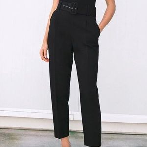 ZARA - BLACK TROUSER PANTS (SIZE M)